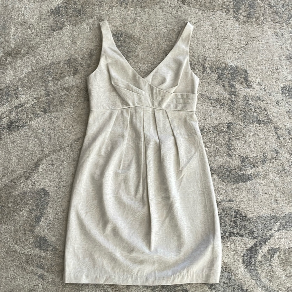 White House Black Market off-white lined sleeveless dress